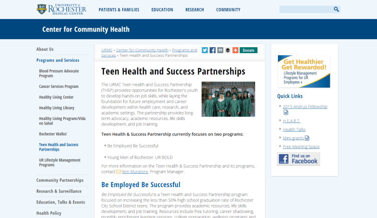 teen health screen grab